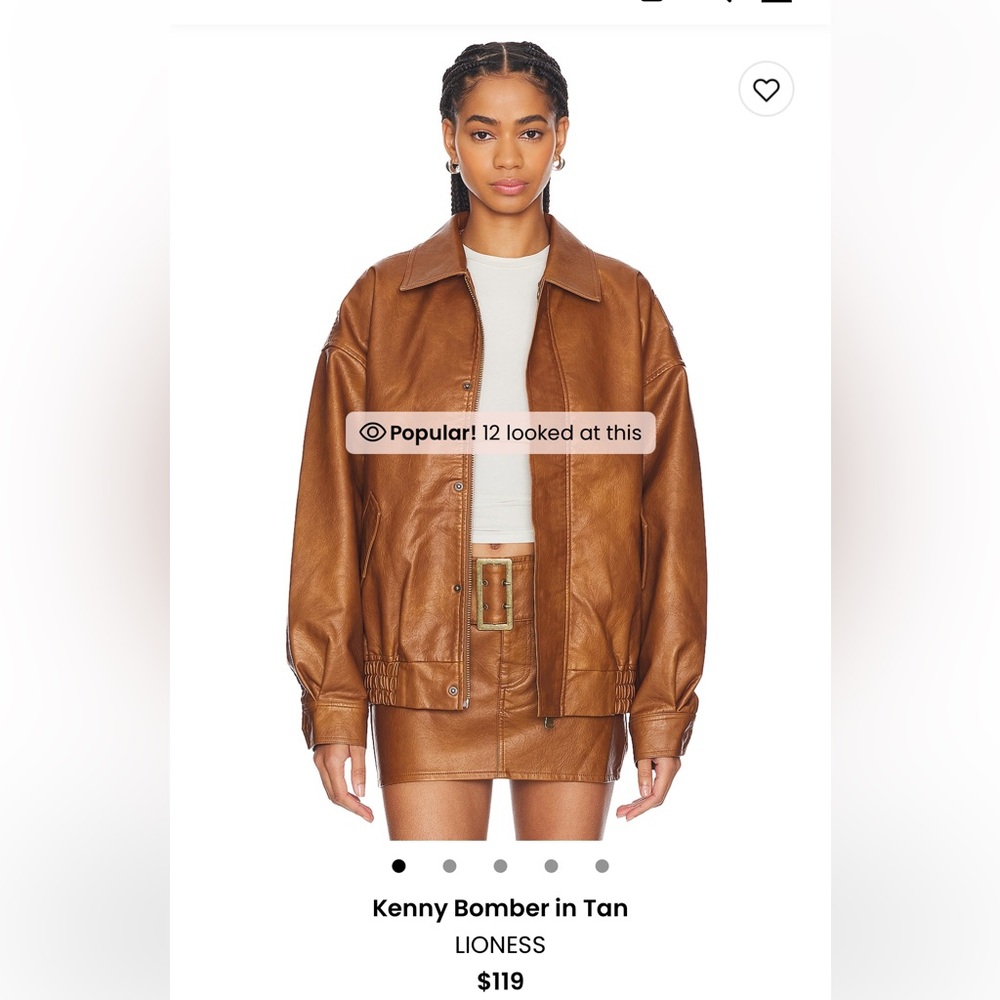 Lioness Brown Leather Bomber Jacket